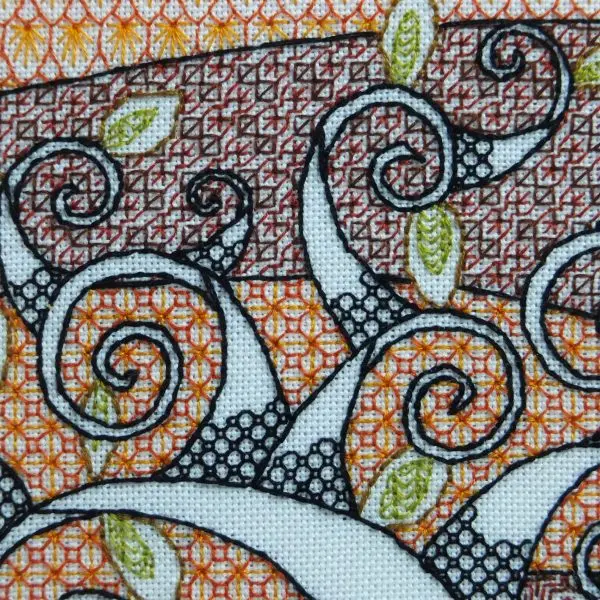 Autumn Tree Blackwork Kit or Pattern - Image 2