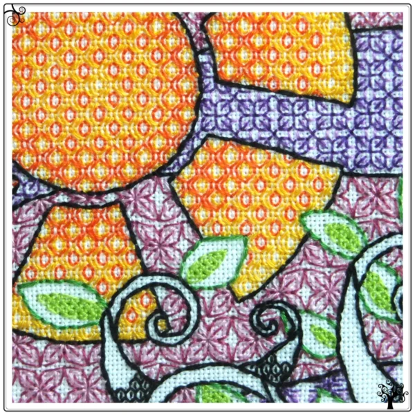 Summer Tree Blackwork Kit or Pattern