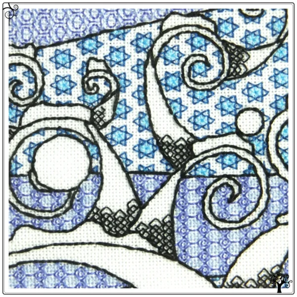 Winter Tree Blackwork Kit or Pattern