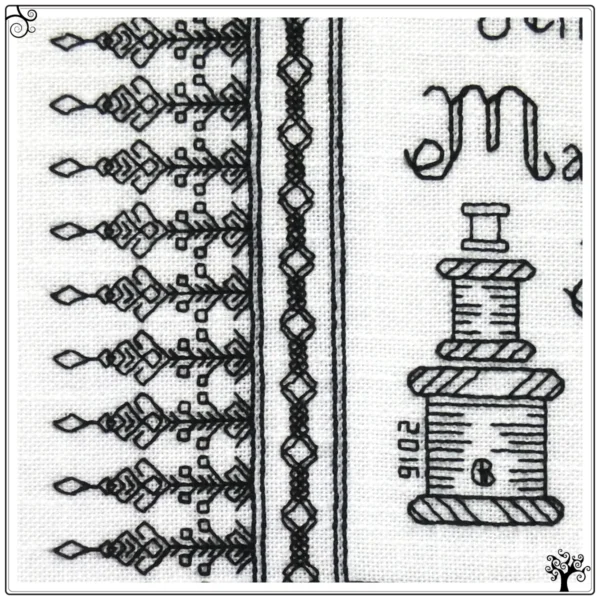 Needlework Poem Blackwork Kit or Pattern