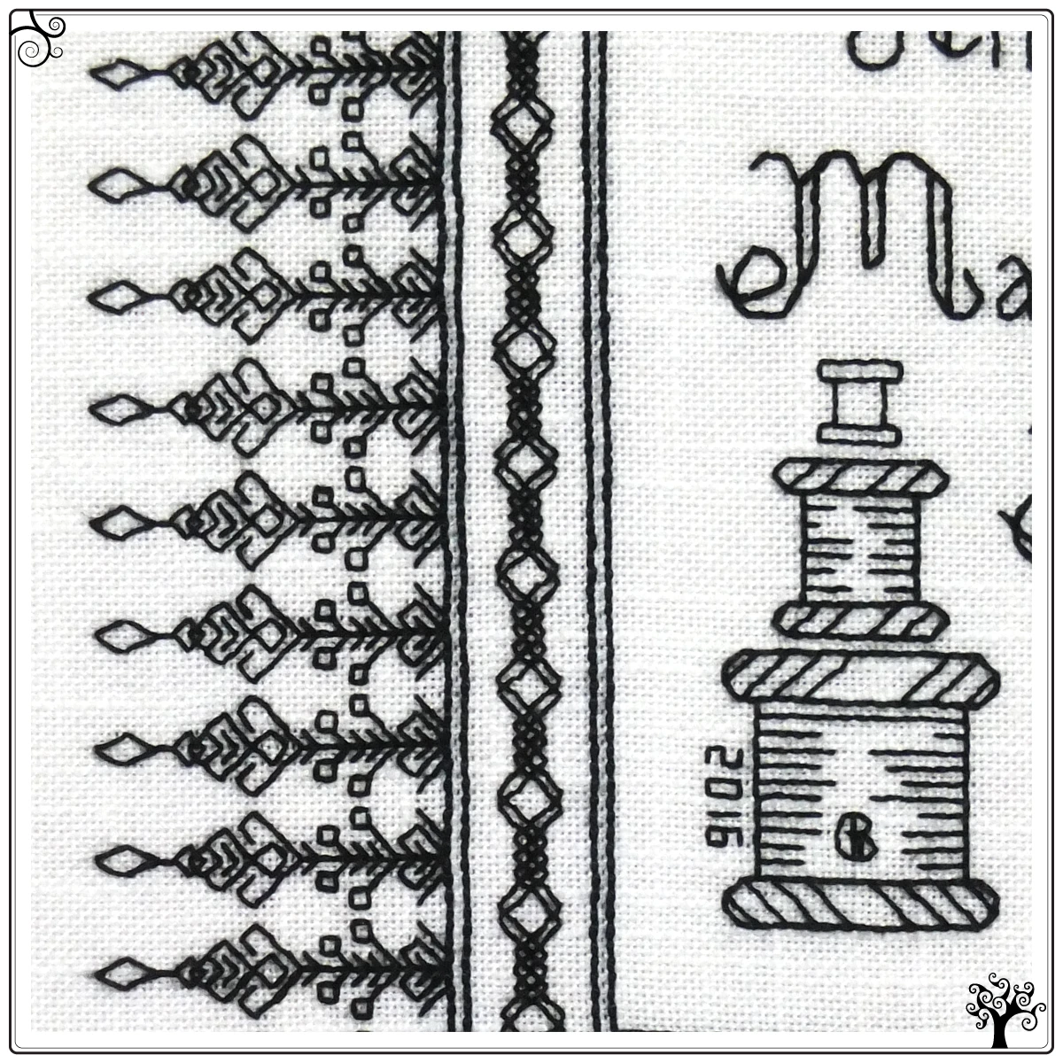 needlework poem blackwork kit or pattern