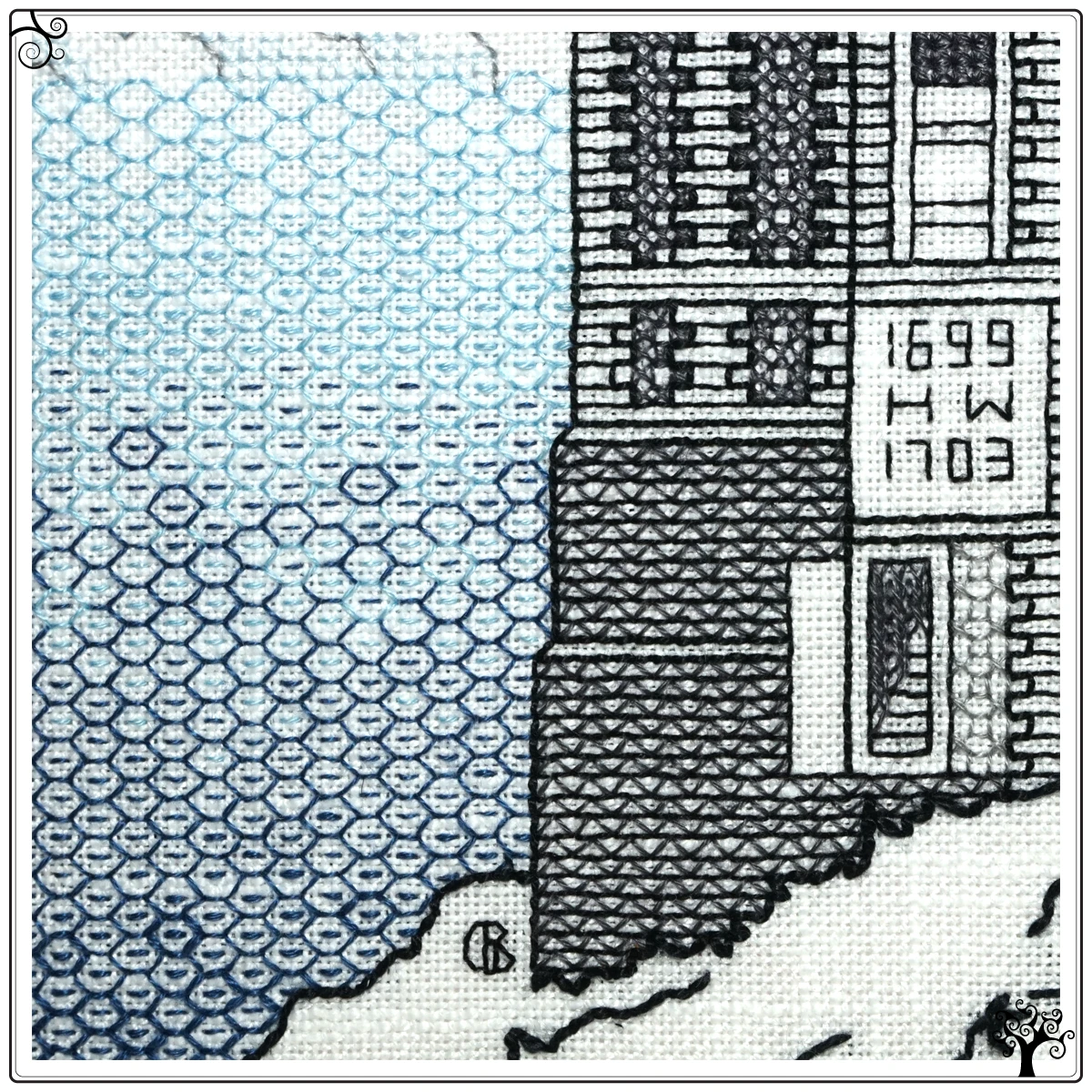Winstanleys 2nd Lighthouse blackwork kit or pattern
