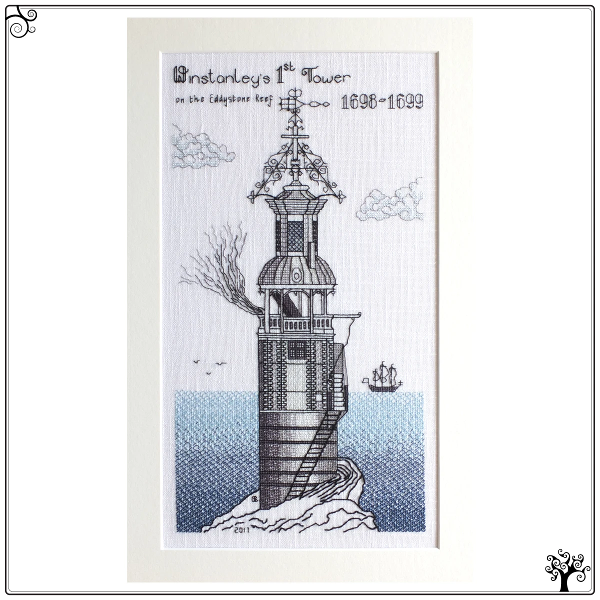 winstanley's 1st lighthouse blackwork kit or pattern