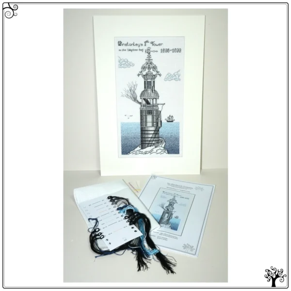 winstanley's 1st lighthouse blackwork kit or pattern