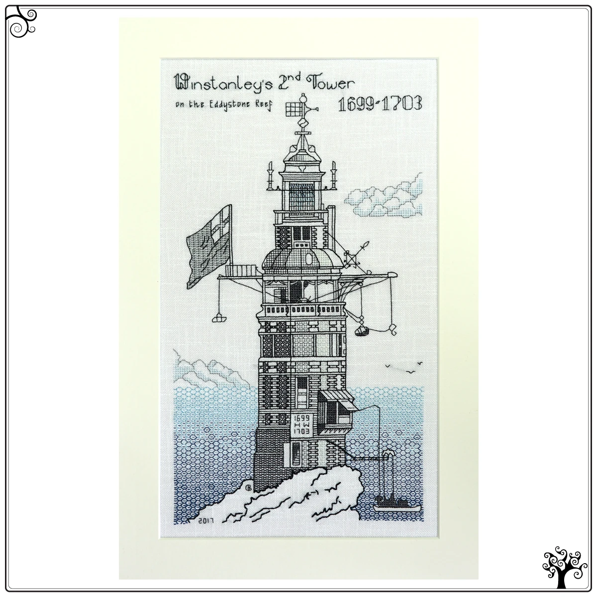 Winstanleys 2nd Lighthouse blackwork kit or pattern
