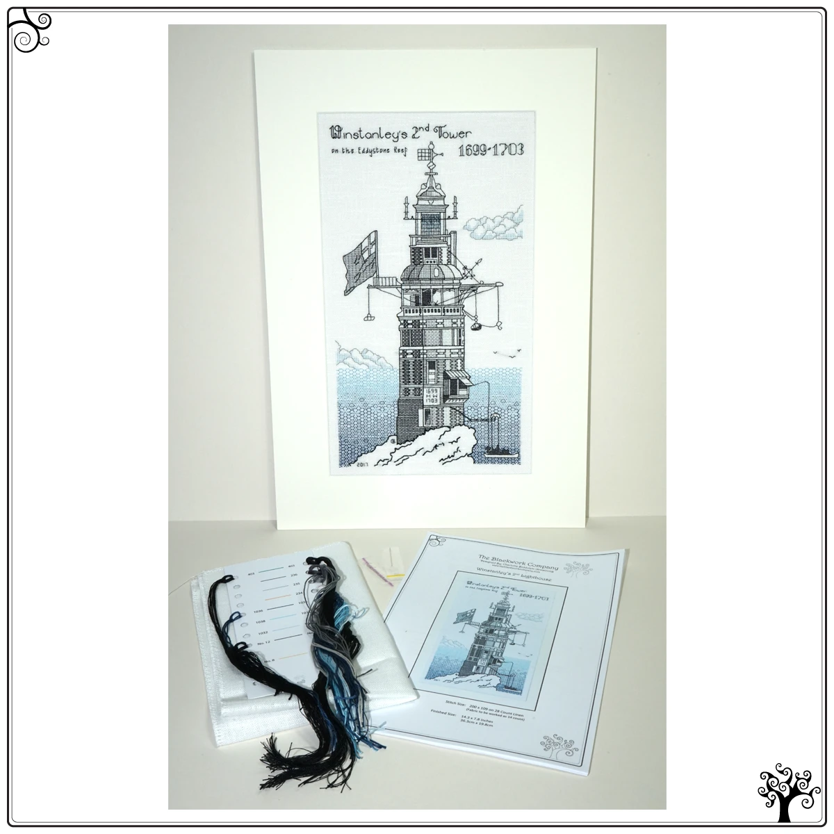 Winstanleys 2nd Lighthouse blackwork kit or pattern