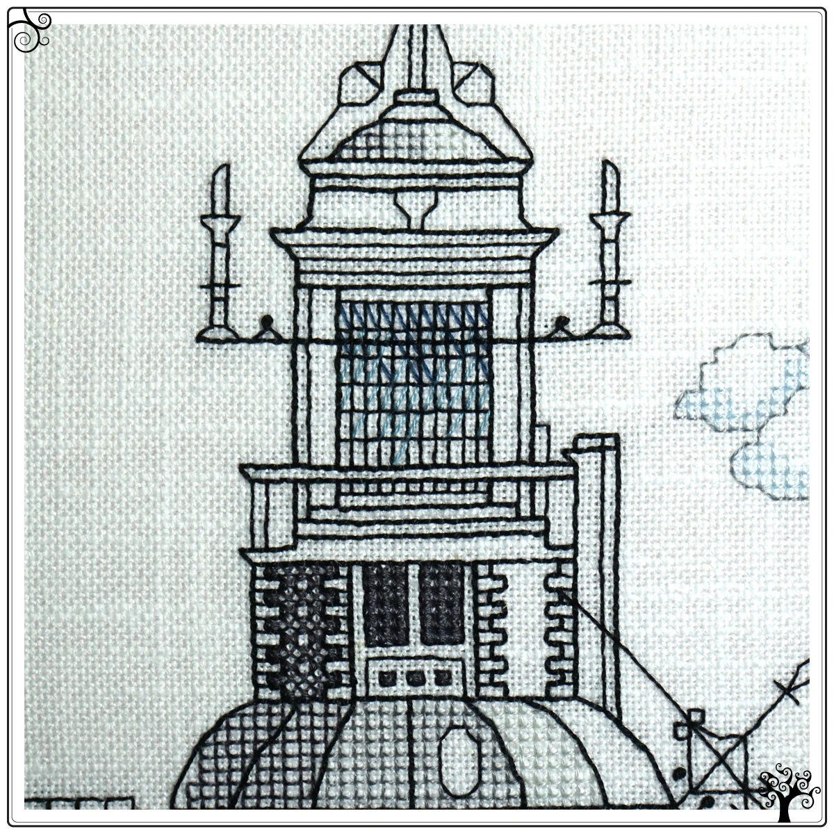 Winstanleys 2nd Lighthouse blackwork kit or pattern