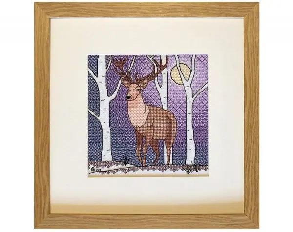 Deer Blackwork Embroidery Kit