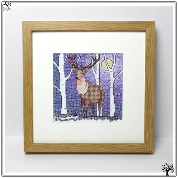 deer blackwork kit or pattern