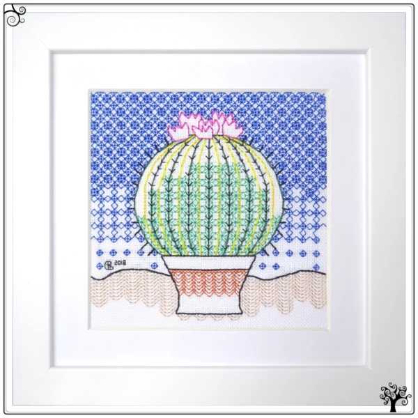 Ball Cactus Blackwork Kit or Pattern