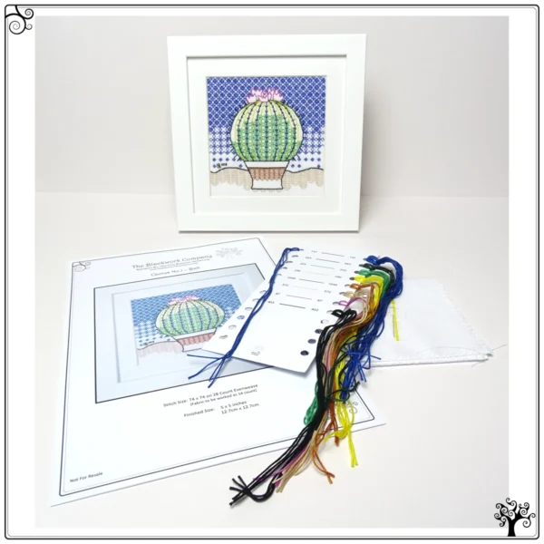 cactus no1 ball blackwork kit or pattern