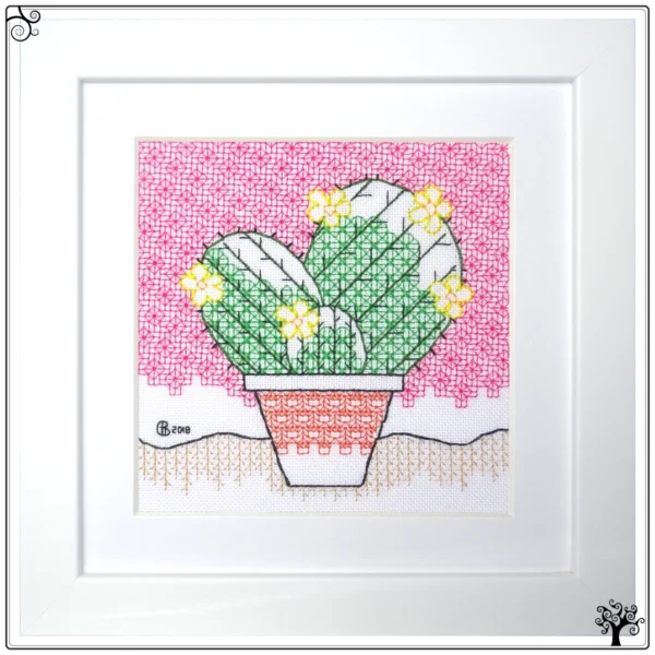 Barrel Cactus Blackwork Kit or Pattern