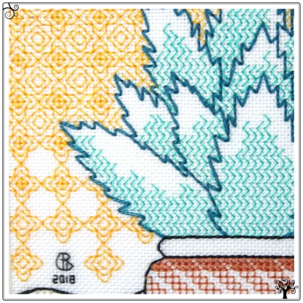 Aloe Vera Blackwork Kit or Pattern