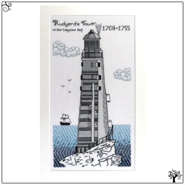 Rudyerd’s Lighthouse Blackwork Kit or Pattern