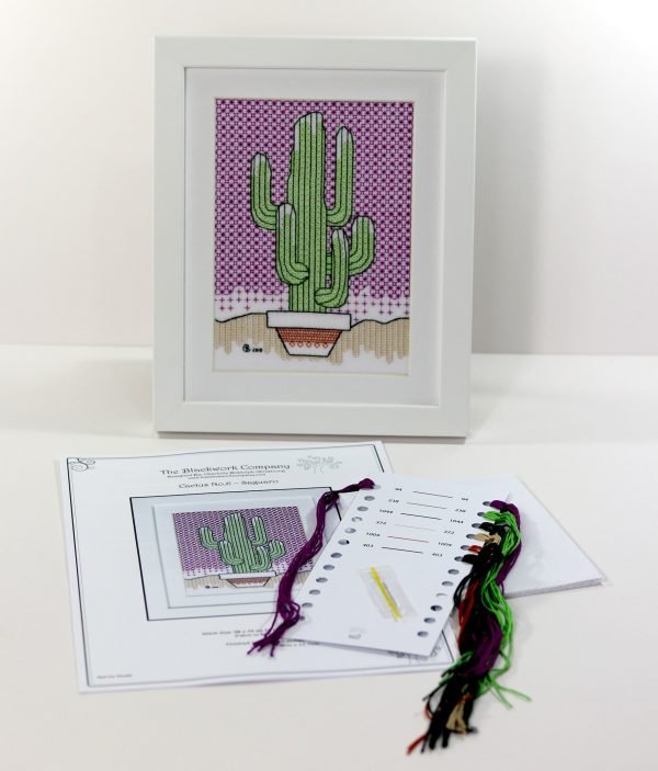 Saguaro Cactus Blackwork Kit