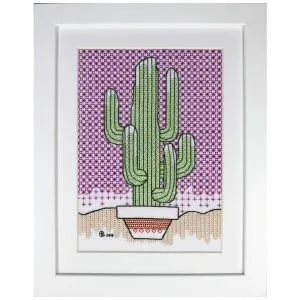 Saguaro Cactus Blackwork Kit or Pattern