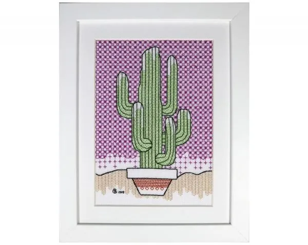 Saguaro Cactus Blackwork Kit