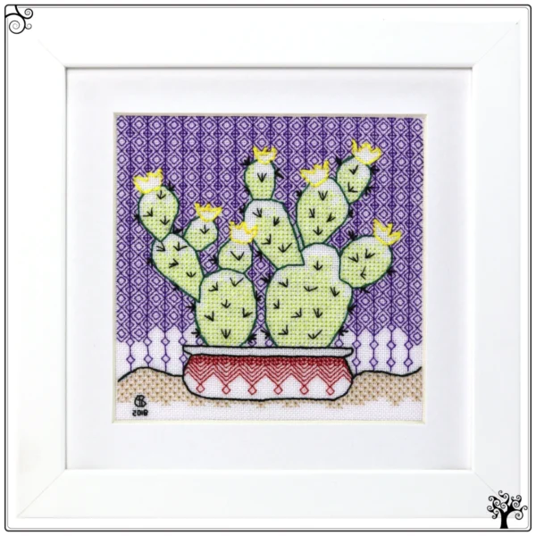 Prickly Pear Blackwork Kit or Pattern
