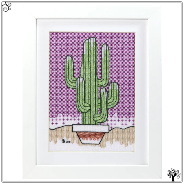 Saguaro Cactus Blackwork Kit or Pattern