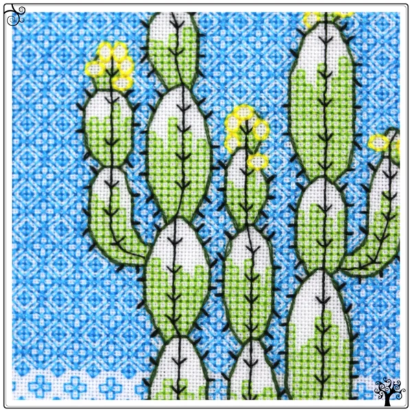 Candelabra Tree Blackwork Kit or Pattern