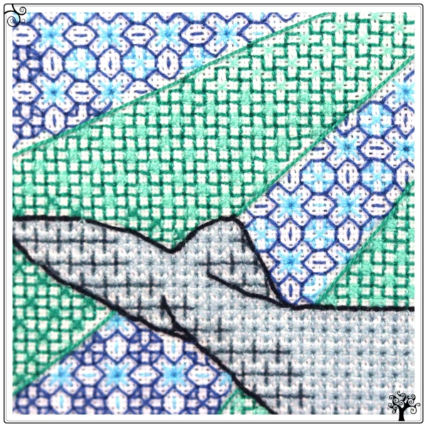 humpback whale blackwork kit or pattern