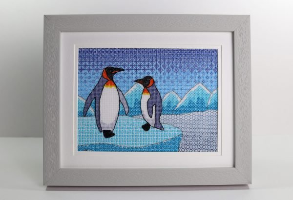 Penguins Blackwork Embroidery Kit