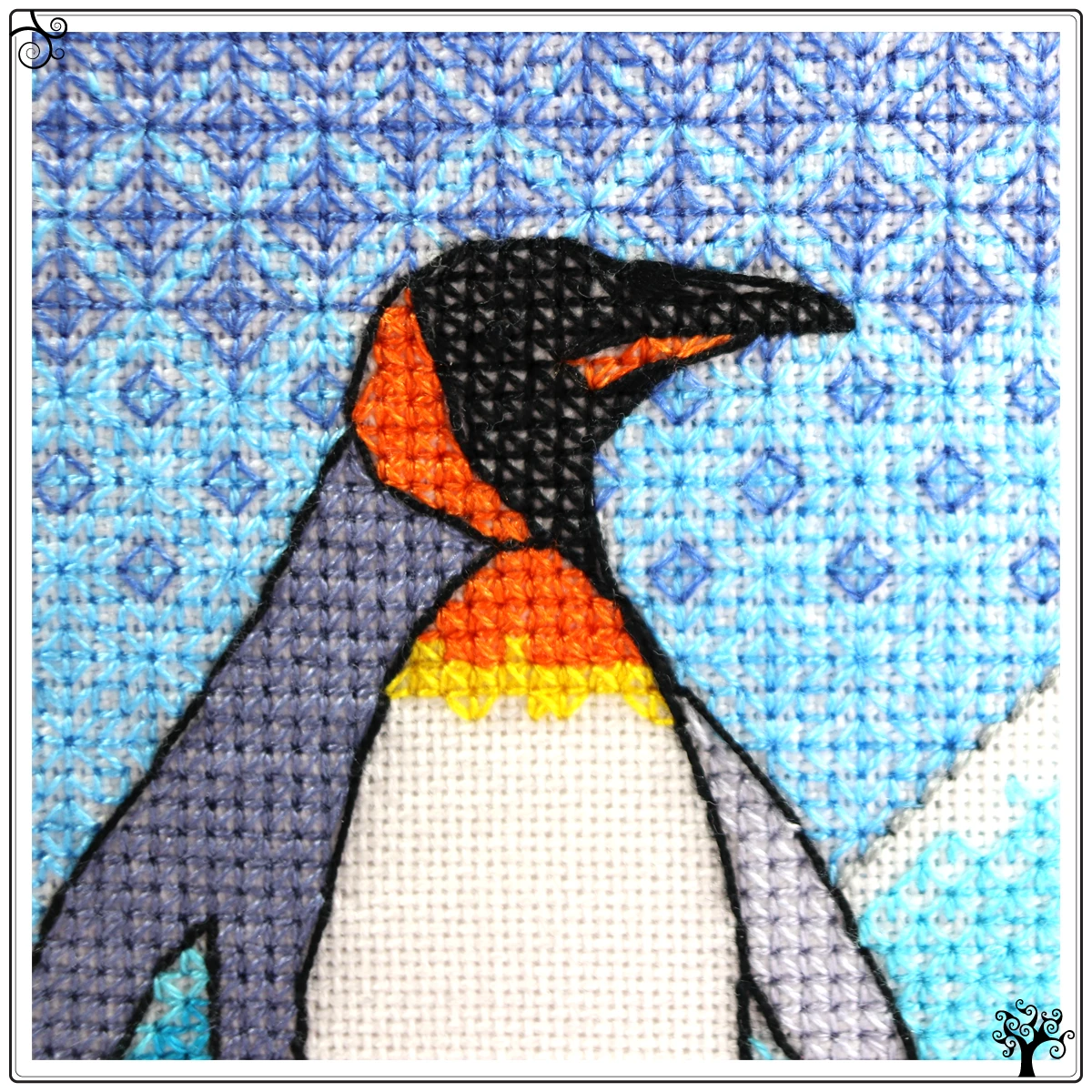penguins blackwork kit or pattern