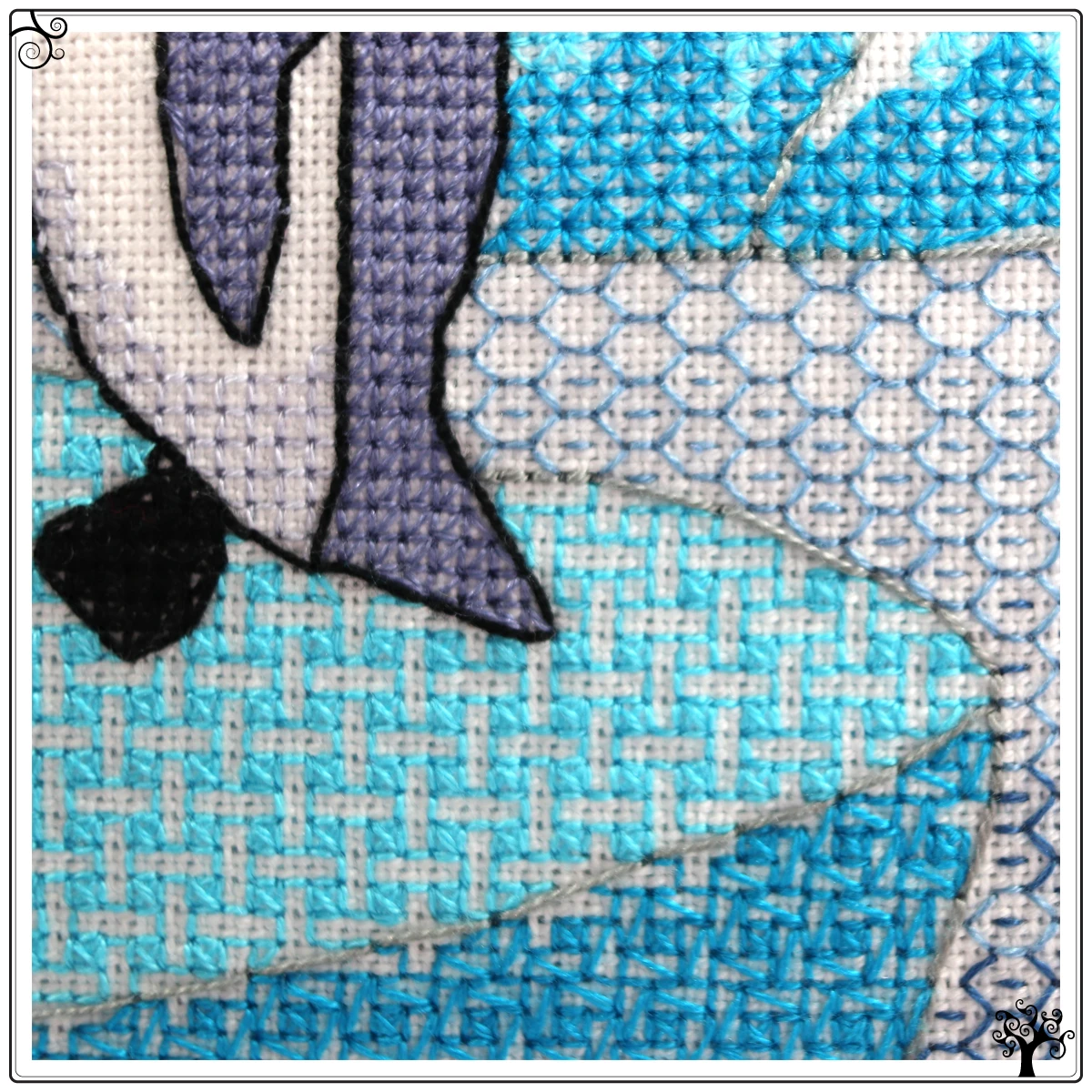 penguins blackwork kit or pattern