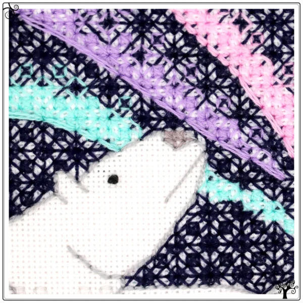 Polar Bear Blackwork Embroidery Kit or Pattern