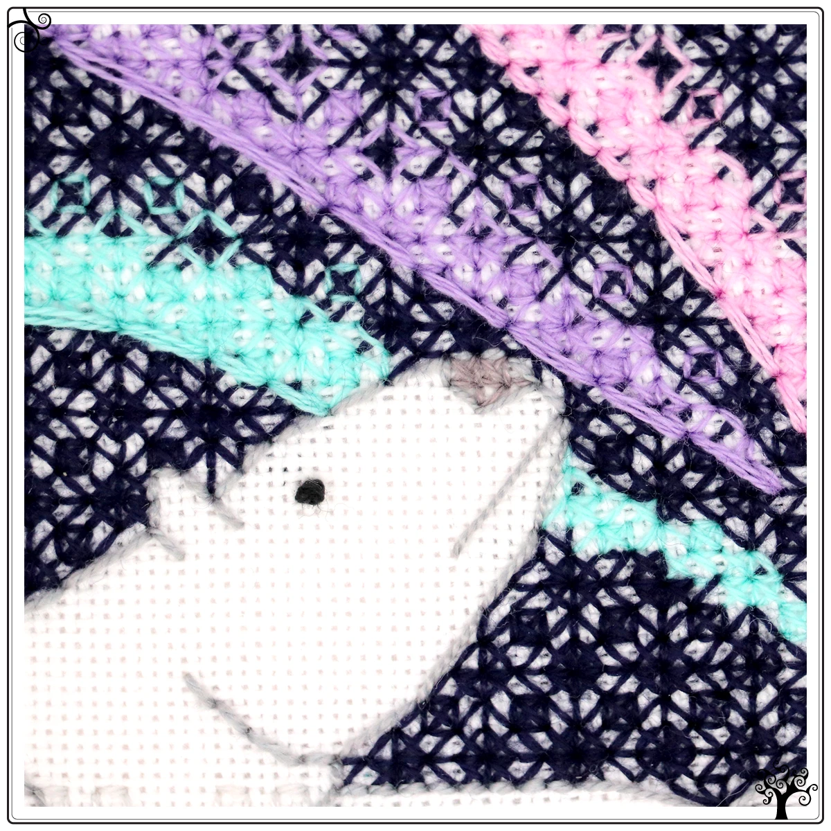 polar bear blackwork kit or pattern