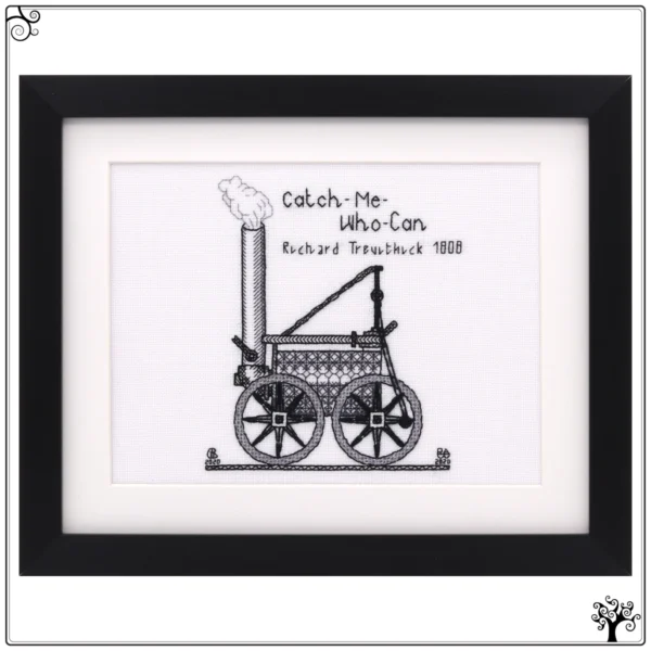 Catch-Me-Who-Can Steam Locomotive Blackwork Kit
