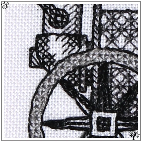 Catch-Me-Who-Can Steam Locomotive Blackwork Kit
