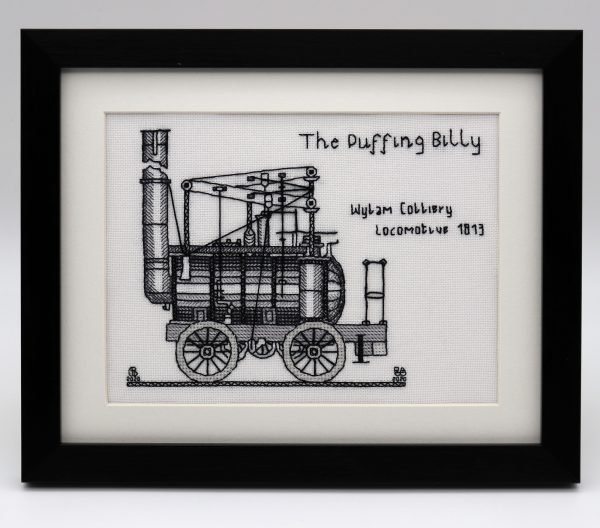 The Puffing Billy Steam Locomotive Blackwork Kit