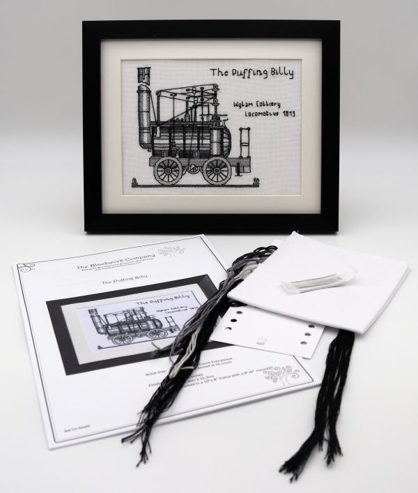 The Puffing Billy Steam Locomotive Blackwork Kit