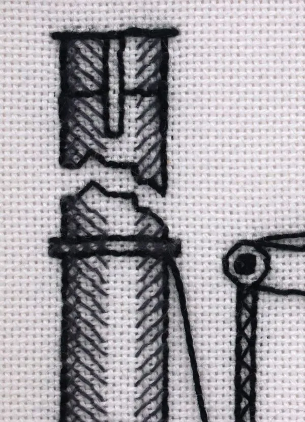 The Puffing Billy Steam Locomotive Blackwork Kit