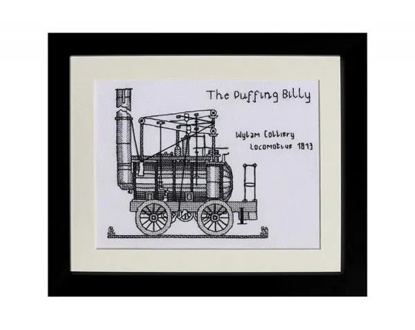 The Puffing Billy Steam Locomotive Blackwork Kit