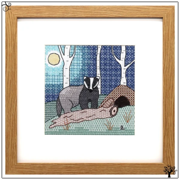 Badger Blackwork Embroidery Kit or Pattern