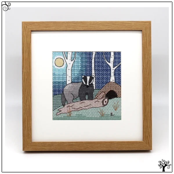 badger blackwork kit or pattern