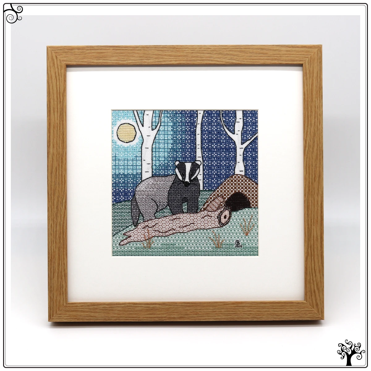 badger blackwork kit or pattern
