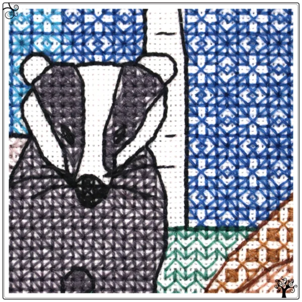 Badger Blackwork Embroidery Kit or Pattern