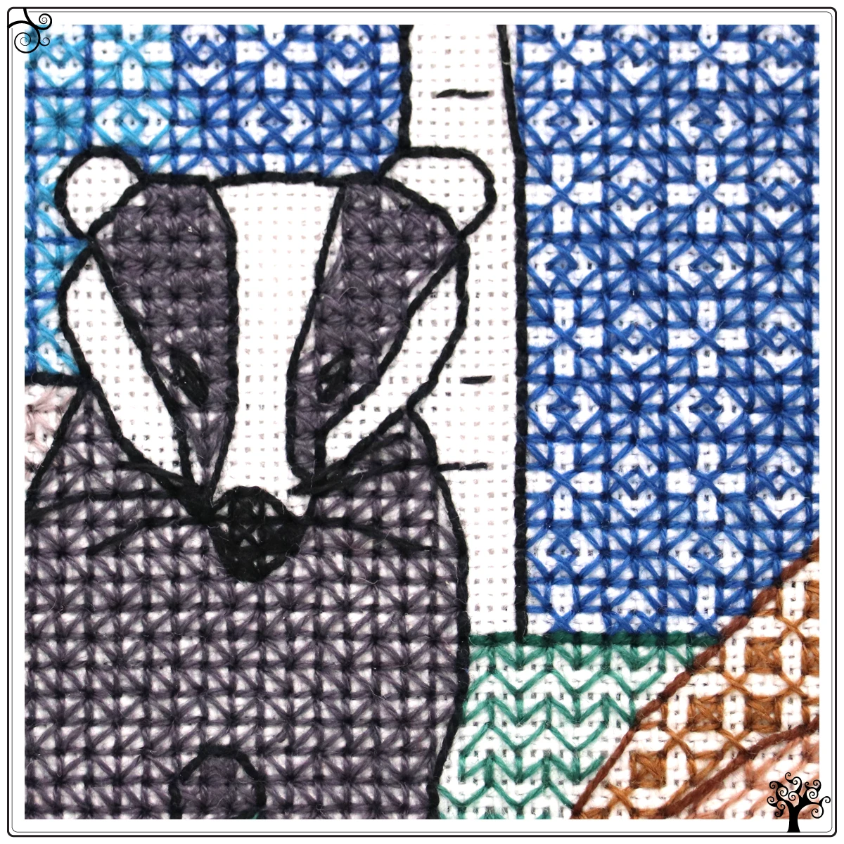 badger blackwork kit or pattern