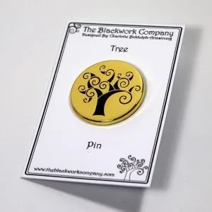 Blackwork Tree Enamel Pin