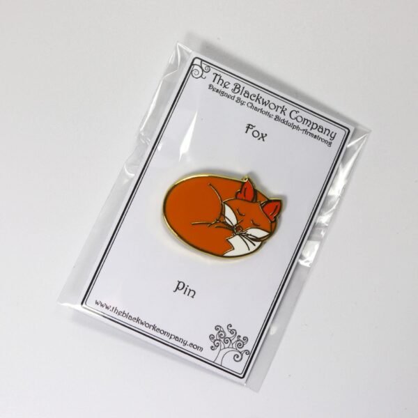Sleeping Fox Enamel Pin