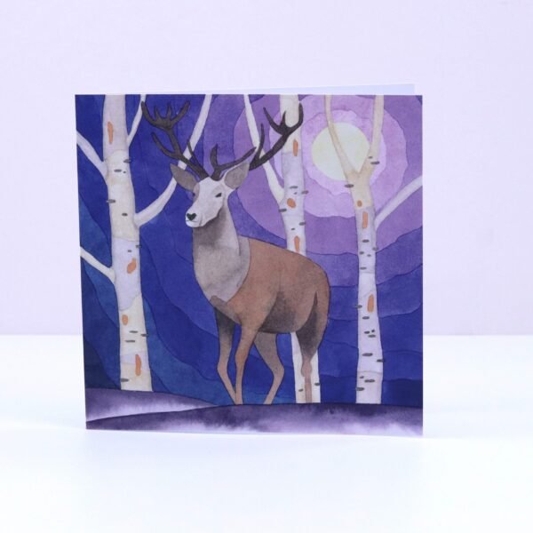 Greetings Card Moonlit Stag