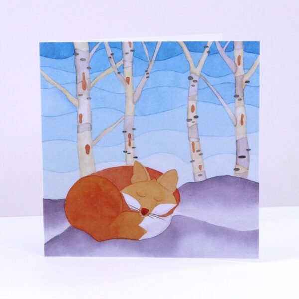 Greetings Card Sleeping Fox