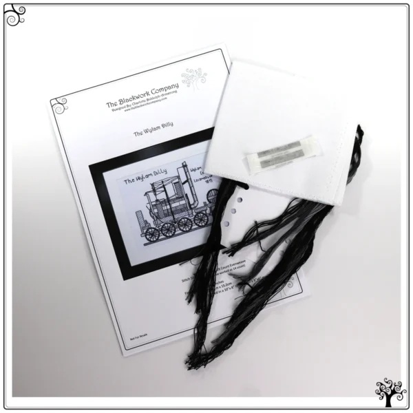 the wylam dilly locomotive steam engine blackwork kit or pattern
