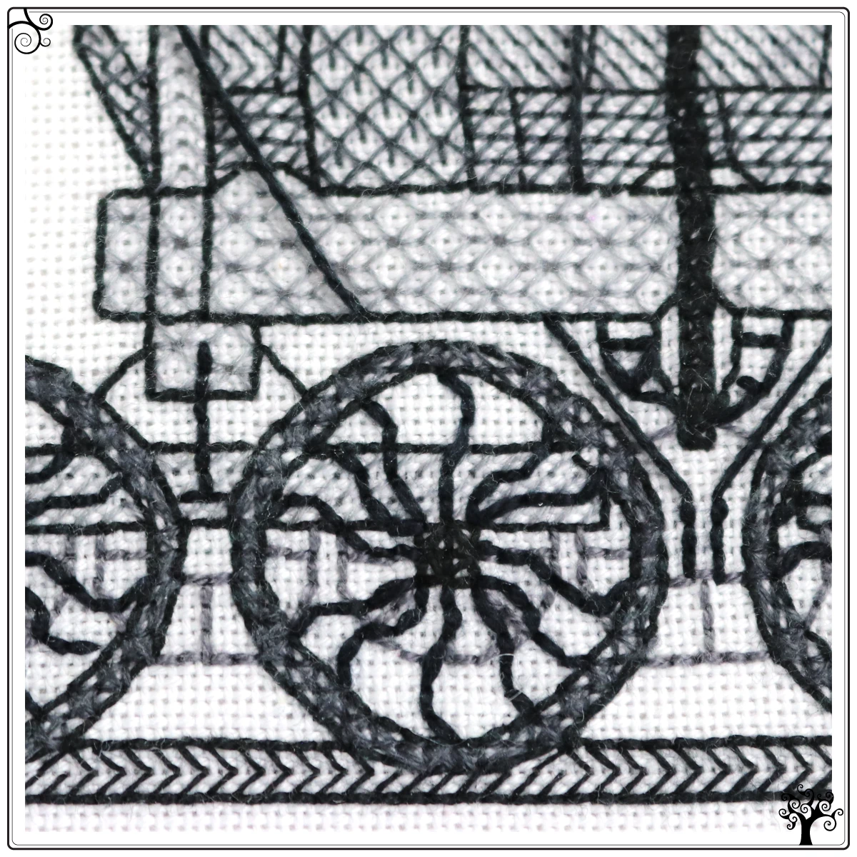 the wylam dilly locomotive steam engine blackwork kit or pattern