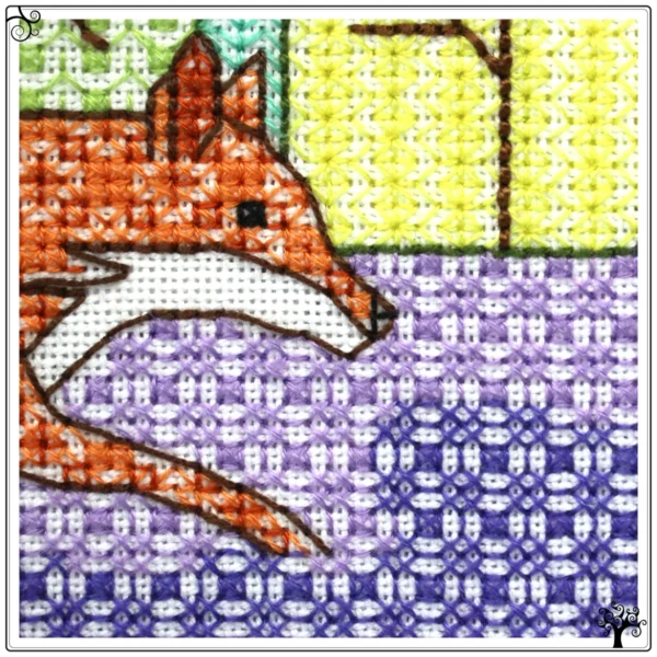 Running Fox Blackwork Kit or Pattern