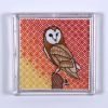 Owl Blackwork Embroidery Coaster Kit