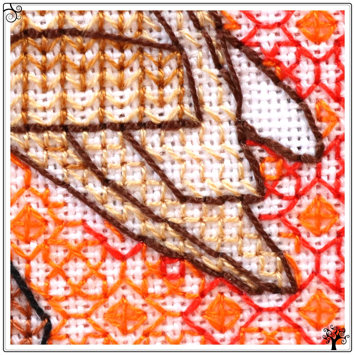 mini owl blackwork kit or pattern